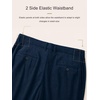 image:imageJMIERR Mens Stretch Corduroy Pants Elastic Waist Casual Pleated Trousers Regular Fit Dress Date PantsBlue