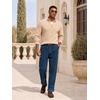 image:imageJMIERR Mens Stretch Corduroy Pants Elastic Waist Casual Pleated Trousers Regular Fit Dress Date PantsBlue