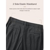 image:imageJMIERR Mens Stretch Corduroy Pants Elastic Waist Casual Pleated Trousers Regular Fit Dress Date PantsGrey