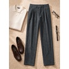 image:imageJMIERR Mens Stretch Corduroy Pants Elastic Waist Casual Pleated Trousers Regular Fit Dress Date PantsGrey
