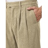 image:imageJMIERR Mens Stretch Corduroy Pants Elastic Waist Casual Pleated Trousers Regular Fit Dress Date PantsLight Khaki