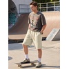 image:imageJMIERR Mens Baggy Shorts Casual Drawstring Knee Length Baggy Sweat Shorts LooseFit Y2K Raw Hem Workout ShortsApricot