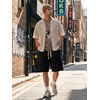 image:imageJMIERR Mens Baggy Shorts Casual Drawstring Knee Length Baggy Sweat Shorts LooseFit Y2K Raw Hem Workout ShortsBlack