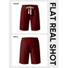 image:imageJMIERR Mens Baggy Shorts Casual Drawstring Knee Length Baggy Sweat Shorts LooseFit Y2K Raw Hem Workout ShortsBurgundy