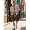 image:imageJMIERR Mens Baggy Shorts Casual Drawstring Knee Length Baggy Sweat Shorts LooseFit Y2K Raw Hem Workout ShortsCoffee