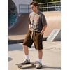image:imageJMIERR Mens Baggy Shorts Casual Drawstring Knee Length Baggy Sweat Shorts LooseFit Y2K Raw Hem Workout ShortsCoffee