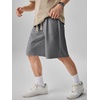 image:imageJMIERR Mens Baggy Shorts Casual Drawstring Knee Length Baggy Sweat Shorts LooseFit Y2K Raw Hem Workout ShortsDark Grey