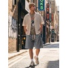 image:imageJMIERR Mens Baggy Shorts Casual Drawstring Knee Length Baggy Sweat Shorts LooseFit Y2K Raw Hem Workout ShortsDark Grey