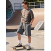 image:imageJMIERR Mens Baggy Shorts Casual Drawstring Knee Length Baggy Sweat Shorts LooseFit Y2K Raw Hem Workout ShortsDark Grey