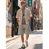 image:imageJMIERR Mens Baggy Shorts Casual Drawstring Knee Length Baggy Sweat Shorts LooseFit Y2K Raw Hem Workout ShortsGoat