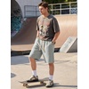 image:imageJMIERR Mens Baggy Shorts Casual Drawstring Knee Length Baggy Sweat Shorts LooseFit Y2K Raw Hem Workout ShortsGray