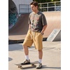 image:imageJMIERR Mens Baggy Shorts Casual Drawstring Knee Length Baggy Sweat Shorts LooseFit Y2K Raw Hem Workout ShortsLight French Beige