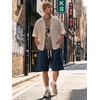 image:imageJMIERR Mens Baggy Shorts Casual Drawstring Knee Length Baggy Sweat Shorts LooseFit Y2K Raw Hem Workout ShortsNavy Blue