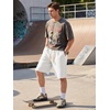 image:imageJMIERR Mens Baggy Shorts Casual Drawstring Knee Length Baggy Sweat Shorts LooseFit Y2K Raw Hem Workout ShortsWhite