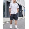 image:imageJMIERR Mens Baggy Vintage Acid Wash Cotton Streetwear Relaxed Sweat Shorts  Loose Fit Drawstring Elastic Waist Deep Side Back Pockets Casual Wear Retro Loungewear Y2K Fashion Summer OutfitsCarbon Grey