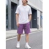 image:imageJMIERR Mens Baggy Vintage Acid Wash Cotton Streetwear Relaxed Sweat Shorts  Loose Fit Drawstring Elastic Waist Deep Side Back Pockets Casual Wear Retro Loungewear Y2K Fashion Summer OutfitsTillandsia Purple