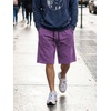 image:imageJMIERR Mens Baggy Vintage Acid Wash Cotton Streetwear Relaxed Sweat Shorts  Loose Fit Drawstring Elastic Waist Deep Side Back Pockets Casual Wear Retro Loungewear Y2K Fashion Summer OutfitsTillandsia Purple