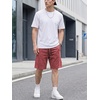 image:imageJMIERR Mens Baggy Vintage Acid Wash Cotton Streetwear Relaxed Sweat Shorts  Loose Fit Drawstring Elastic Waist Deep Side Back Pockets Casual Wear Retro Loungewear Y2K Fashion Summer OutfitsRed Dahlia