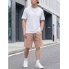 image:imageJMIERR Mens Baggy Vintage Acid Wash Cotton Streetwear Relaxed Sweat Shorts  Loose Fit Drawstring Elastic Waist Deep Side Back Pockets Casual Wear Retro Loungewear Y2K Fashion Summer OutfitsLight French Beige