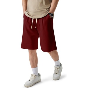 image:imageJMIERR Mens Baggy Shorts Casual Drawstring Knee Length Baggy Sweat Shorts LooseFit Y2K Raw Hem Workout ShortsBurgundy