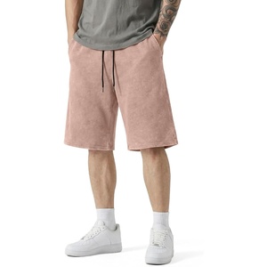 image:imageJMIERR Mens Baggy Vintage Acid Wash Cotton Streetwear Relaxed Sweat Shorts  Loose Fit Drawstring Elastic Waist Deep Side Back Pockets Casual Wear Retro Loungewear Y2K Fashion Summer OutfitsLight French Beige