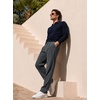 image:imageJMIERR Mens Corduroy Pants Stretch Relaxed Tapered Fit Pleated Trousers  Stretch Corduroy Front Pleats Side Elastic Inserts 4Pocket Design Fall Winter Dress PantsGrey
