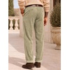 image:imageJMIERR Mens Corduroy Pants Stretch Relaxed Tapered Fit Pleated Trousers  Stretch Corduroy Front Pleats Side Elastic Inserts 4Pocket Design Fall Winter Dress PantsLight Khaki