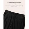 image:imageJMIERR Mens Corduroy Pants Stretch Relaxed Tapered Fit Pleated Trousers  Stretch Corduroy Front Pleats Side Elastic Inserts 4Pocket Design Fall Winter Dress PantsBlack