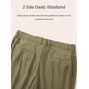 image:imageJMIERR Mens Corduroy Pants Stretch Relaxed Tapered Fit Pleated Trousers  Stretch Corduroy Front Pleats Side Elastic Inserts 4Pocket Design Fall Winter Dress PantsLight Khaki