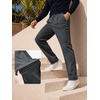 image:imageJMIERR Mens Corduroy Pants Stretch Relaxed Tapered Fit Pleated Trousers  Stretch Corduroy Front Pleats Side Elastic Inserts 4Pocket Design Fall Winter Dress PantsGrey