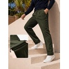 image:imageJMIERR Mens Corduroy Pants Stretch Relaxed Tapered Fit Pleated Trousers  Stretch Corduroy Front Pleats Side Elastic Inserts 4Pocket Design Fall Winter Dress PantsGreen