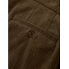 image:imageJMIERR Mens Corduroy Pants Stretch Relaxed Tapered Fit Pleated Trousers  Stretch Corduroy Front Pleats Side Elastic Inserts 4Pocket Design Fall Winter Dress PantsDark Khaki