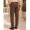 image:imageJMIERR Mens Corduroy Pants Stretch Relaxed Tapered Fit Pleated Trousers  Stretch Corduroy Front Pleats Side Elastic Inserts 4Pocket Design Fall Winter Dress PantsBrown