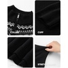 image:imageJMIERR Mens Quarter Zip Pullover Lightweight Mock Neck Knitted Sweater 2026 Fall SweatersBlack