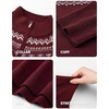 image:imageJMIERR Mens Quarter Zip Pullover Lightweight Mock Neck Knitted Sweater 2026 Fall SweatersBurgundy