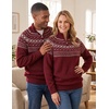image:imageJMIERR Mens Quarter Zip Pullover Lightweight Mock Neck Knitted Sweater 2026 Fall SweatersBurgundy
