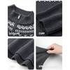 image:imageJMIERR Mens Quarter Zip Pullover Lightweight Mock Neck Knitted Sweater 2026 Fall SweatersGray