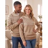 image:imageJMIERR Mens Quarter Zip Pullover Lightweight Mock Neck Knitted Sweater 2026 Fall SweatersPale Khaki