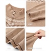 image:imageJMIERR Mens Quarter Zip Pullover Lightweight Mock Neck Knitted Sweater 2026 Fall SweatersPale Khaki