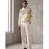 image:imageJMIERR Mens Quarter Zip Pullover Lightweight Mock Neck Knitted Sweater 2026 Fall SweatersWhite