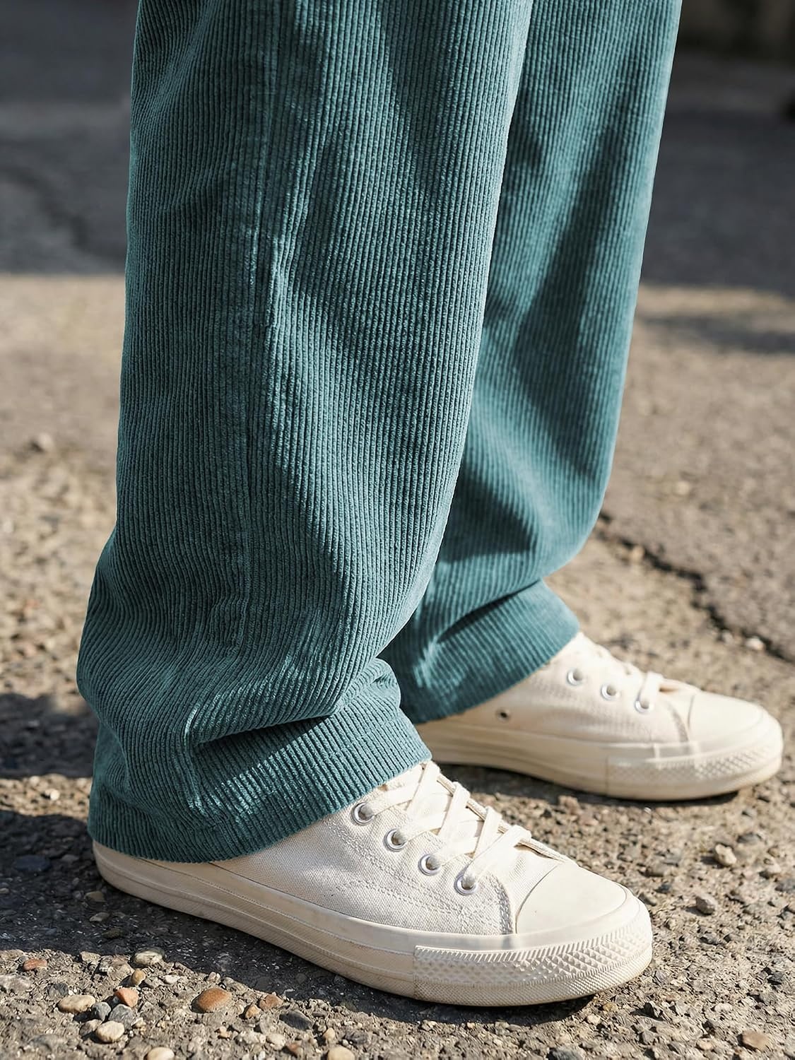 image:imageJMIERR Mens Corduroy Pants Wide Leg Baggy Sweatpants  Loose Fit Joggers Elastic Waist Drawstring Casual Sweatpants Vintage Pants Fall Winter Fashion StreetwearBlue