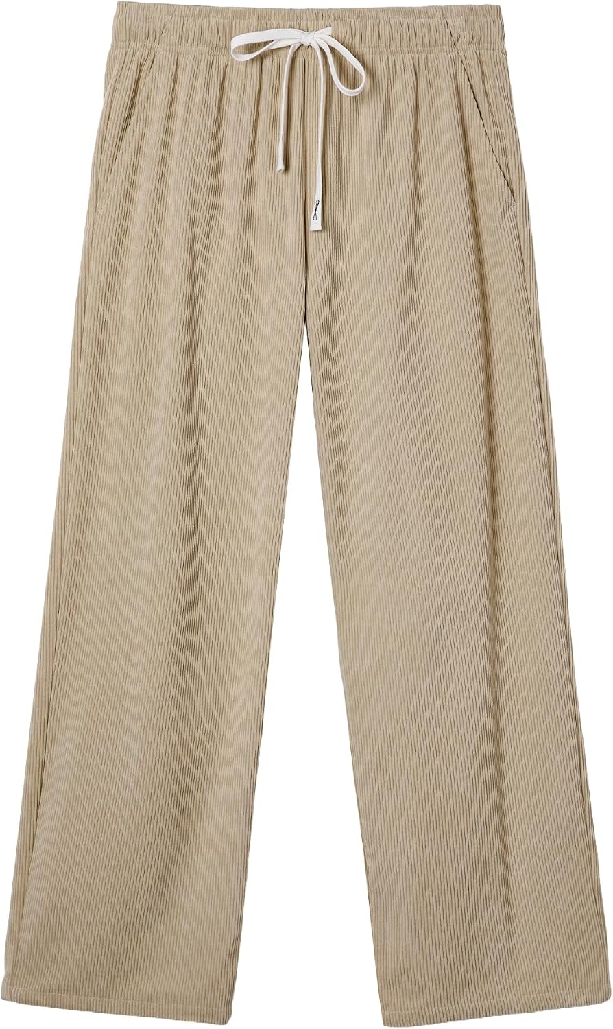 image:imageJMIERR Mens Corduroy Pants Wide Leg Baggy Sweatpants  Loose Fit Joggers Elastic Waist Drawstring Casual Sweatpants Vintage Pants Fall Winter Fashion StreetwearKhaki