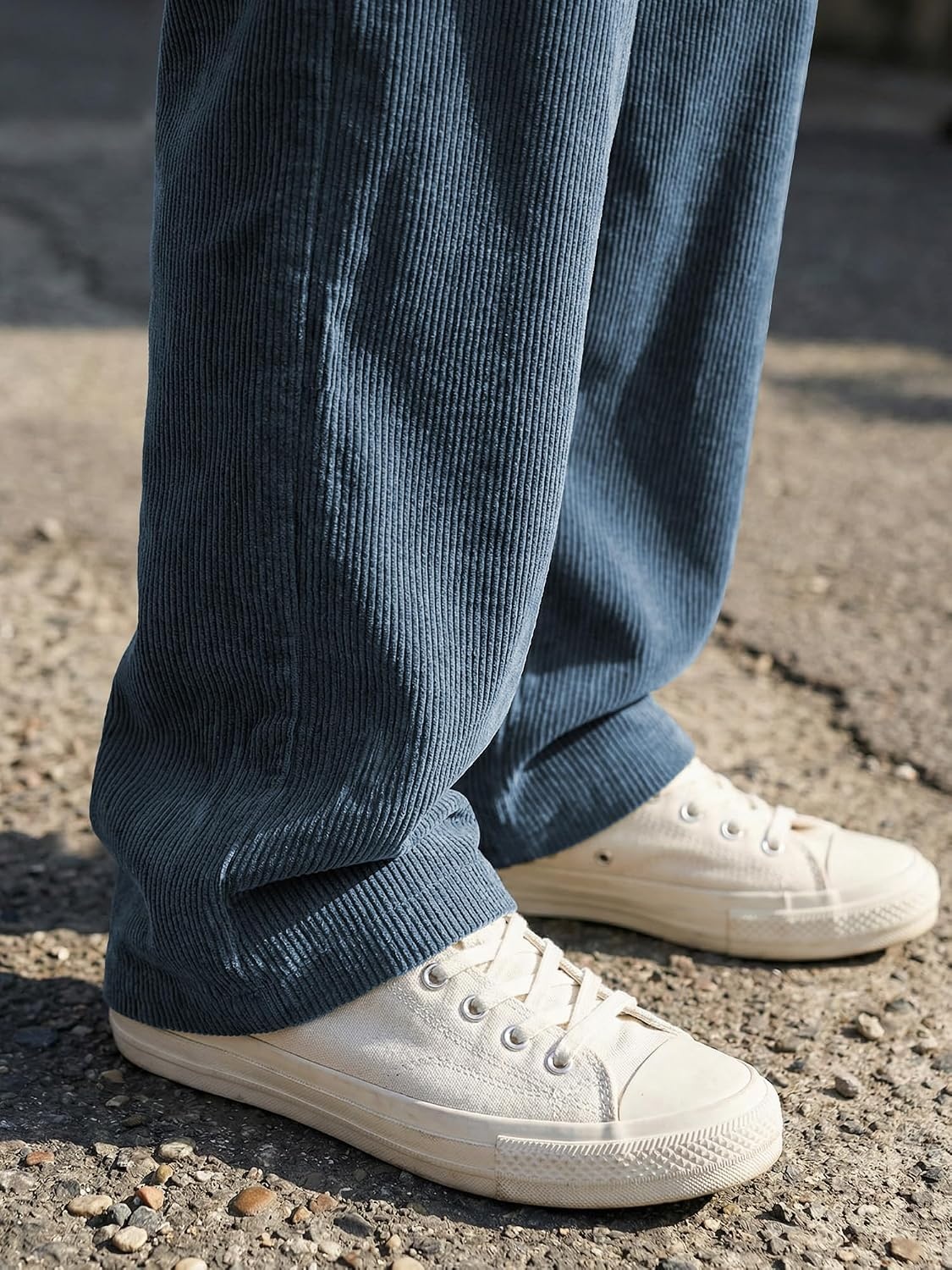 image:imageJMIERR Mens Corduroy Pants Wide Leg Baggy Sweatpants  Loose Fit Joggers Elastic Waist Drawstring Casual Sweatpants Vintage Pants Fall Winter Fashion StreetwearAshleigh Blue