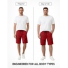image:imageJMIERR Mens Casual Cotton Twill Cargo Shorts Drawstring Classic Chino Stretch Short with 6 Pockets1red
