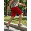 image:imageJMIERR Mens Casual Cotton Twill Cargo Shorts Drawstring Classic Chino Stretch Short with 6 Pockets1red