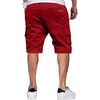 image:imageJMIERR Mens Casual Cotton Twill Cargo Shorts Drawstring Classic Chino Stretch Short with 6 Pockets1red