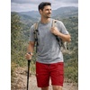 image:imageJMIERR Mens Casual Cotton Twill Cargo Shorts Drawstring Classic Chino Stretch Short with 6 Pockets1red
