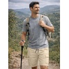 image:imageJMIERR Mens Casual Cotton Twill Cargo Shorts Drawstring Classic Chino Stretch Short with 6 PocketsA Apricot
