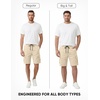 image:imageJMIERR Mens Casual Cotton Twill Cargo Shorts Drawstring Classic Chino Stretch Short with 6 PocketsA Apricot