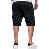 image:imageJMIERR Mens Casual Cotton Twill Cargo Shorts Drawstring Classic Chino Stretch Short with 6 PocketsA Black